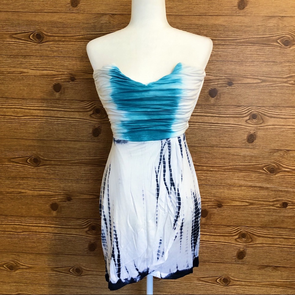 ARDEN B ❤️ Tie Dye Strapless Corset Dress SMALL